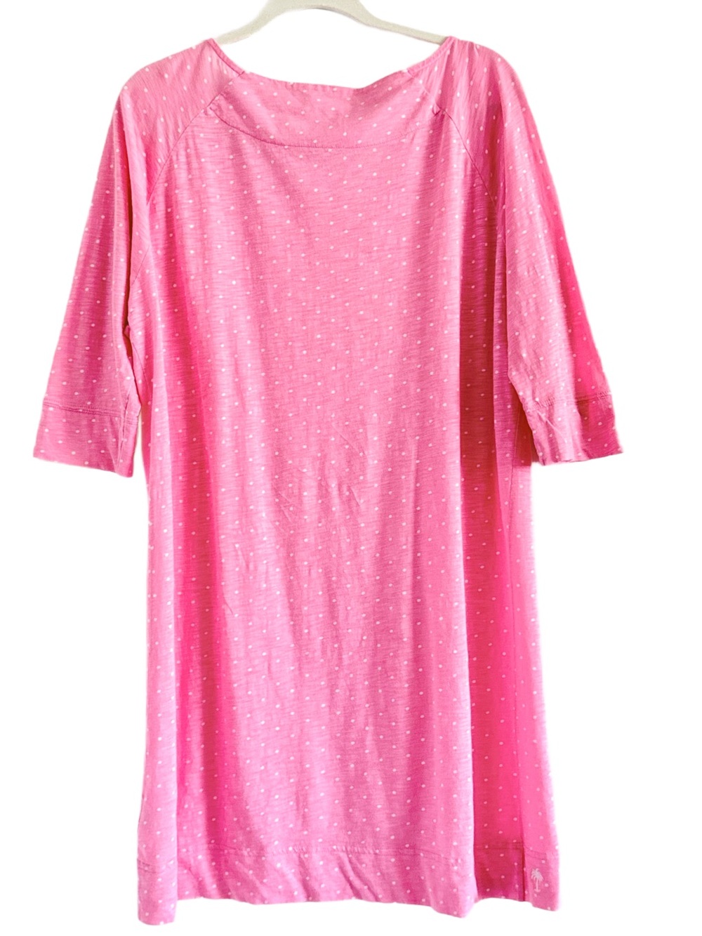 Lilly Pulitzer Boat Neck Cassie Dress Pink Polka Dot Cotton XL - Picture 3 of 11